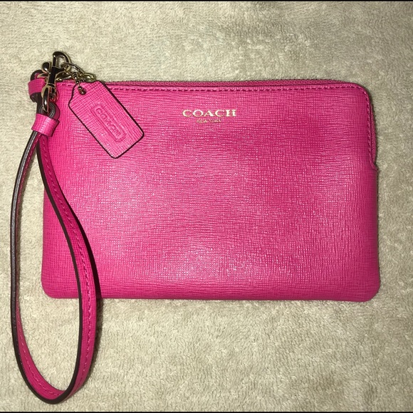 Coach Handbags - Coach Pink ID Wristlet! Never Used